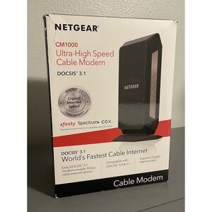 NETGEAR CM1000 Ultra-High Speed DOCSIS 3.1 Cable Modem Black New Sealed